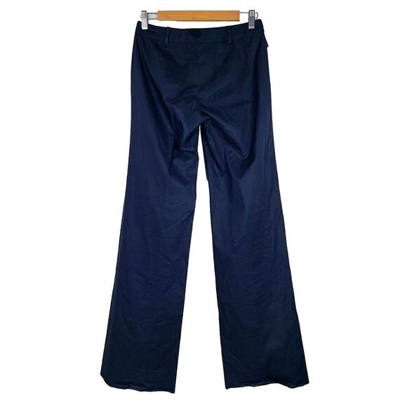 Tory Burch‎ Dress Pants 0 Navy Blue Wide Leg Nautical Sailor Flap Pocket Slacks - Picture 2 of 9